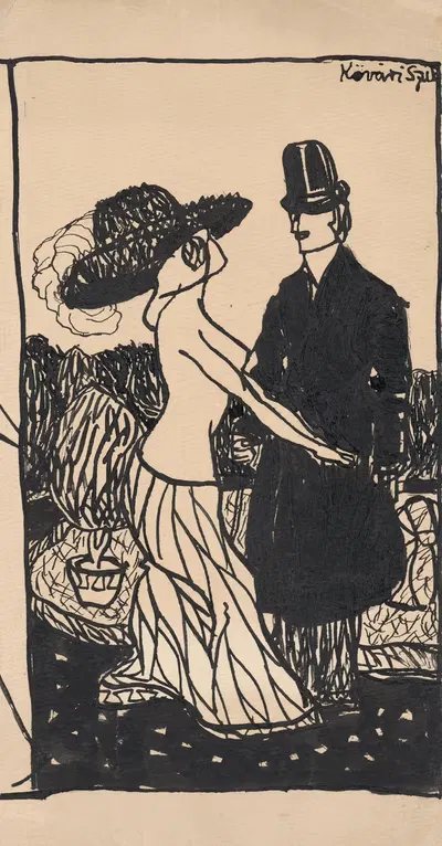 Модный эскиз III. by Константин Ковари-Качмарик, 1908–1912 — digital art print download