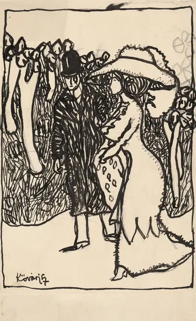 Модный эскиз IV. by Константин Ковари-Качмарик, 1908–1912 — digital art print download