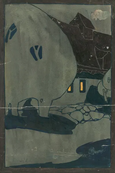 Večer na dvore by Konštantín Kövári-Kačmarik, 1907–1911 — digital art print download