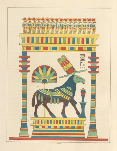 Баран, живой эмблема Амон-Ра [Амон]. by Леон-Жан-Жозеф Дюбуа, 1823 - 1825 — digital art print download