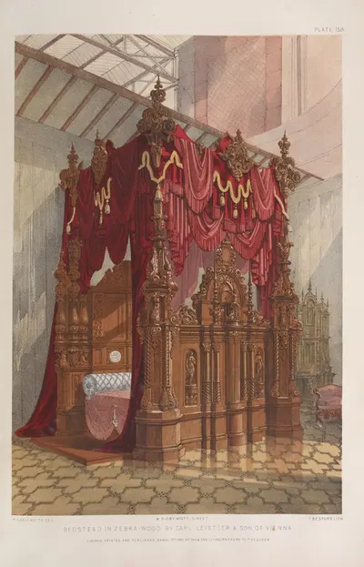 Кровать из зебрового дерева by Мэтью Дигби Уайатт, 1851 - 1853 — digital art print download