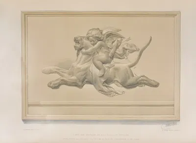 Купидон и пантера by Мэтью Дигби Уайатт, 1851 - 1853 — digital art print download