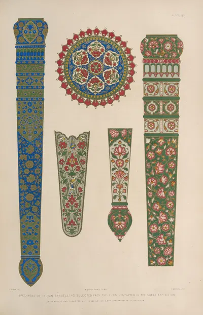 Образцы индийской эмали by Мэтью Дигби Уайатт, 1851 - 1853 — digital art print download