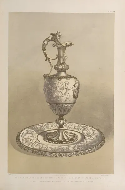 Вазу и блюдо ренессанса в парийском by Мэтью Дигби Уайатт, 1851 - 1853 — digital art print download