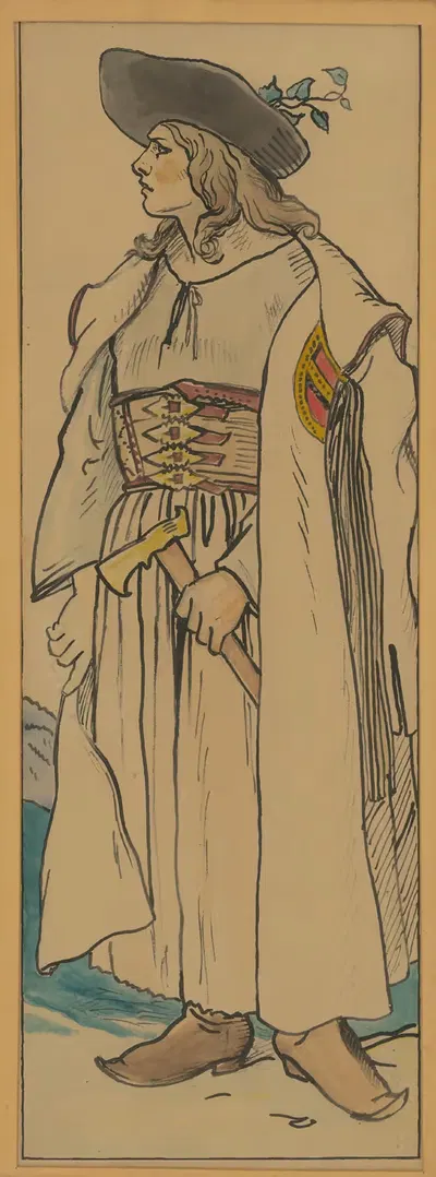 Figure of a Slovak Highwayman by Mikoláš Aleš, 1900–1910 — digital art print download