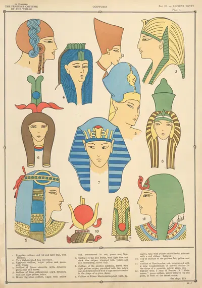 Древний Египет – Прически by Поль Луи де Жиффери, 1926-1927 — digital art print download