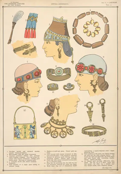 Ассирийские — драгоценности, украшения by Поль Луи де Жиффери, 1926-1927 — digital art print download