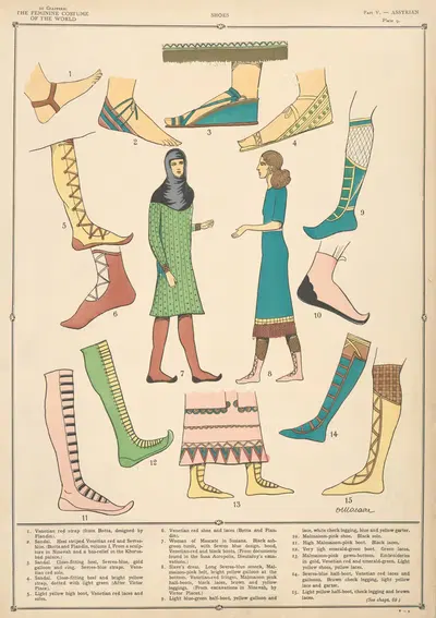 Ассирийские – Обувь by Поль Луи де Жиффери, 1926-1927 — digital art print download