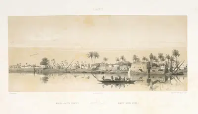 Миниех (Верхний Египет) by Проспер Барбо, 1851 — digital art print download