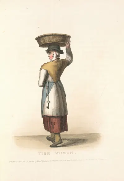 Рыбная женщина by Томас Лорд Базби, 1820 — digital art print download
