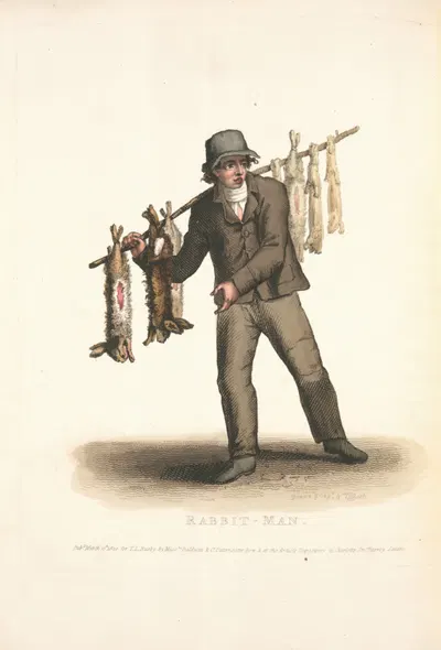 Rabbit-man by Thomas Lord Busby, 1820 — digital art print download
