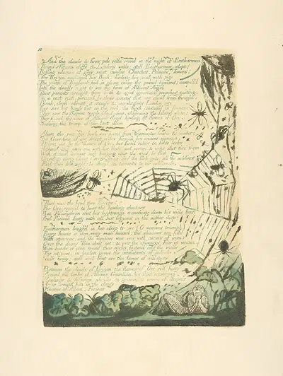 And the clouds & fires… by William Blake, 1794 — digital art print download