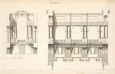 Other preparations to the ninety-eighth and ninety-ninth figures by Andrea Pozzo, 1707 — digital art print download