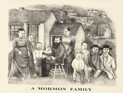 A Mormon family by Bernarda Bryson — digital art print download