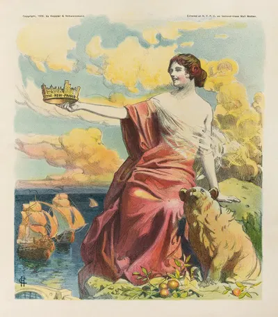 A new and finer crown for California by Carl Hassmann, 1906 — digital art print download