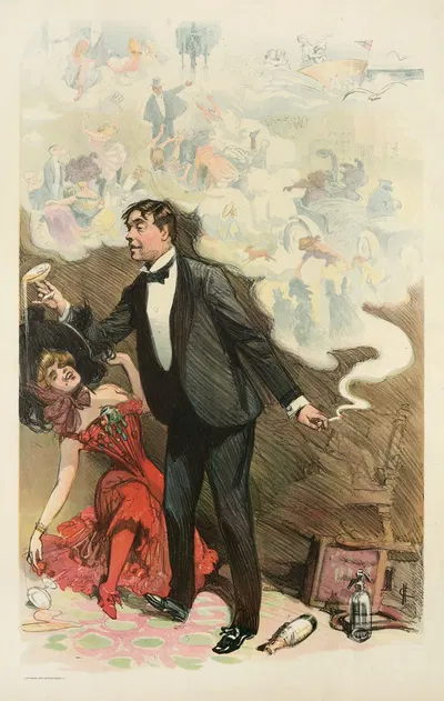 His father's money by Carl Hassmann, 1906 — digital art print download