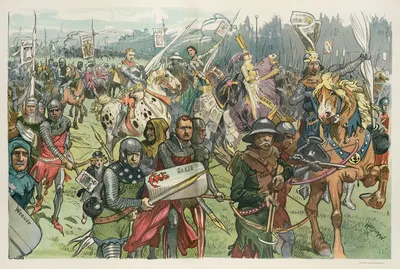 The crusaders by Carl Hassmann, 1906 — digital art print download