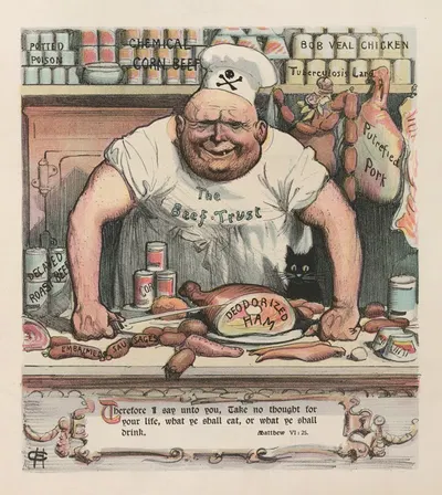 The meat market by Carl Hassmann, 1906 — digital art print download