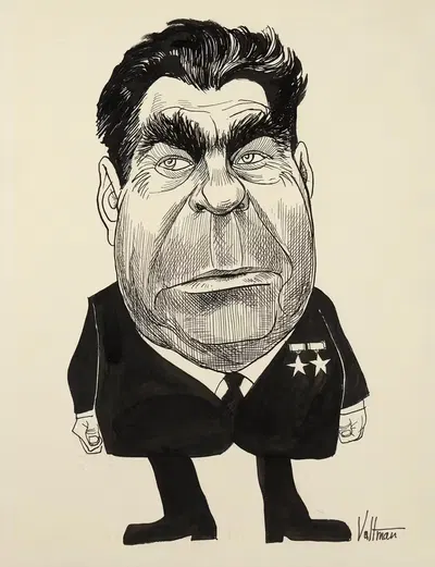 Советский лидер Леонид Брежнев by Эдмунд Зигфрид Вальтман, 1968 — digital art print download