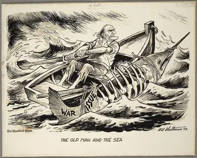 Старая женщина и море by Эдмунд Зигфрид Вальтман, 1972 — digital art print download