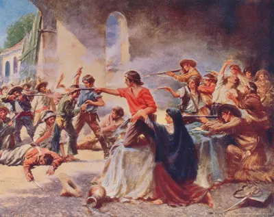 Battle of the Alamo by Edward Percy Moran, 1912 — digital art print download