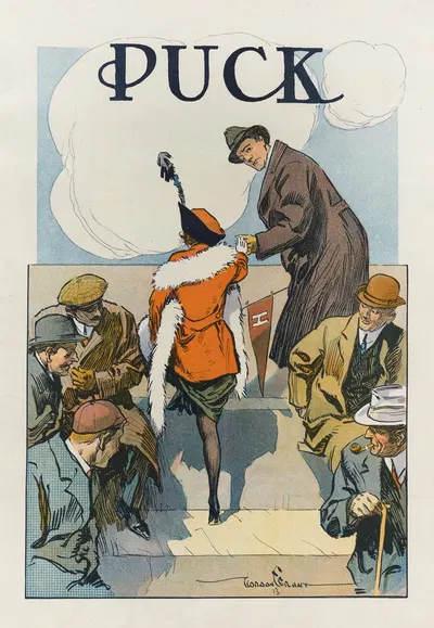 Football is a brutal game! by Gordon Grant, 1913 — digital art print download