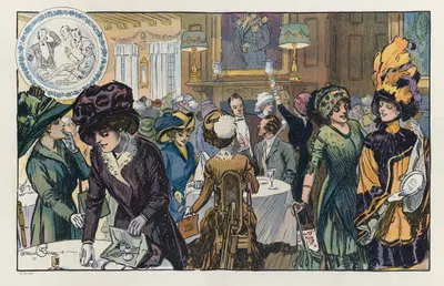 Ladies' day at the club by Gordon Grant, 1910 — digital art print download