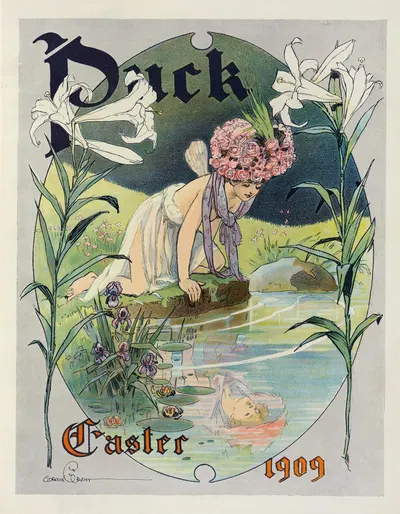 Puck Easter 1909 – Psyche by Gordon Grant, 1909 — digital art print download