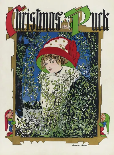 Christmas Puck by Gordon Ross, 1910 — digital art print download