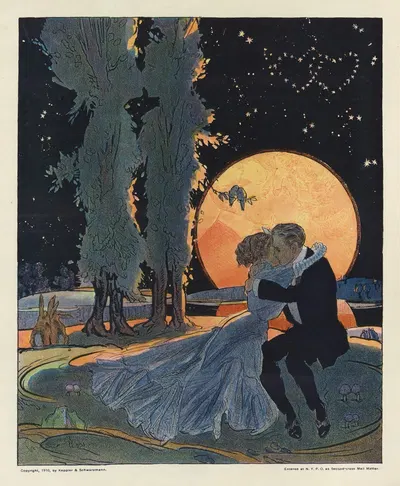 Mating time by Gordon Ross, 1910 — digital art print download