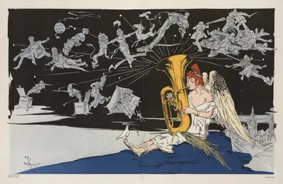 Мисс Мир из Гааги; Ах! Я дую так сладко, а выходит так ужасно! by Генри Майер, 1914 — digital art print download