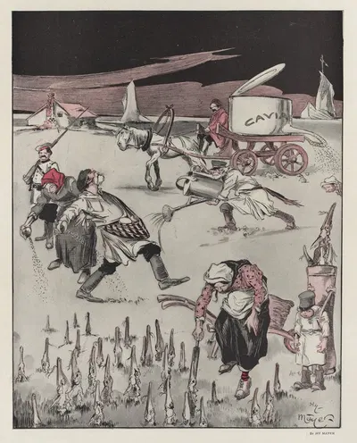 Путешествия. II, Промышленность осетров в Астрахани – посев икры by Генри Майер, 1914 — digital art print download