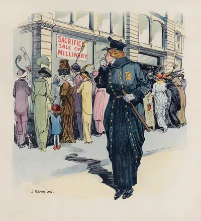Леди-полицейский by Дж. Норман Линд, 1913 — digital art print download