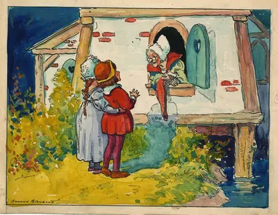 Два сироты посещают Салли Мигранди by Джонни Груэлл, 1919 — digital art print download
