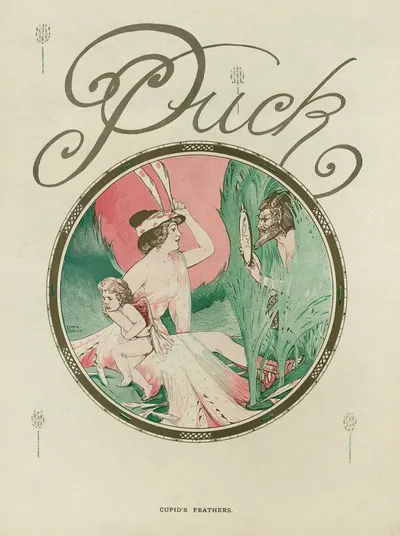 Cupid's feathers by Léon-Victor Solon, 1911 — digital art print download