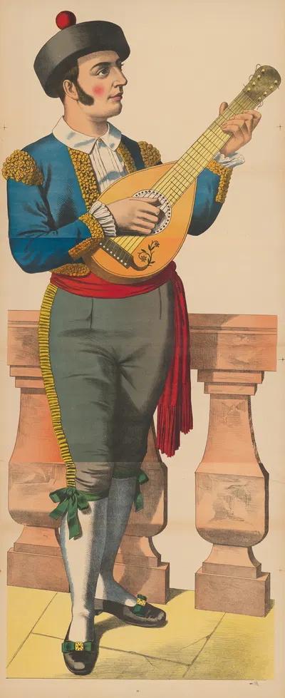 Игрок на мандолине by Рене Акерманн, 1906-1918 — digital art print download