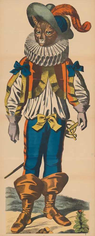 Кот в сапогах, из итальянской сказки 'Il gatto con gli stivali' by Рене Акерманн, 1906-1918 — digital art print download