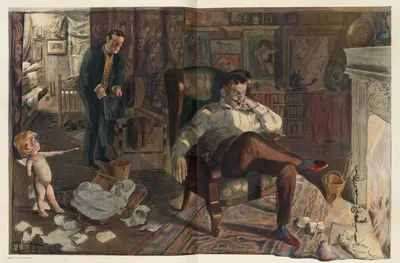 Последний рождественский вечер холостяка by Роза Сесил О'Нил, 1900 — digital art print download