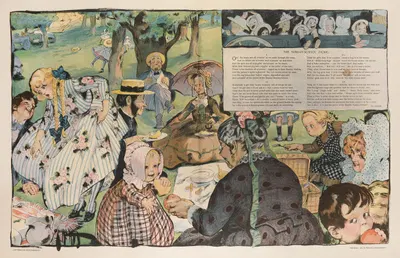 The Sunday-school picnic by Rose Cecil O'Neill, 1900 — digital art print download