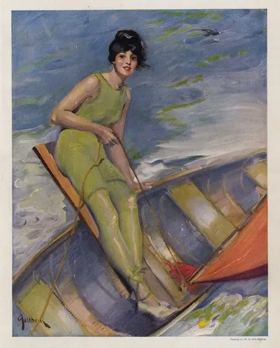 Watchful weighting by Walter Dean Goldbeck, 1914 — digital art print download
