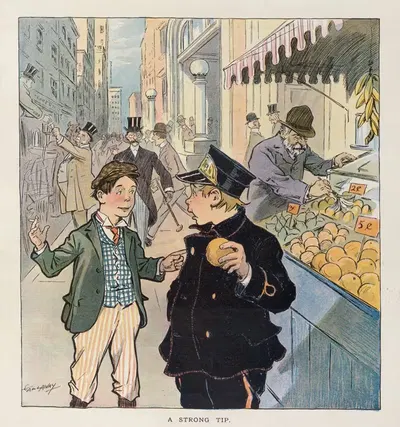 A strong tip by Walter H. Gallaway, 1904 — digital art print download