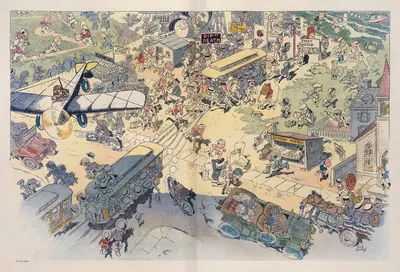 Воскресенье, день отдыха by Уилл Кроуфорд, 1913 — digital art print download
