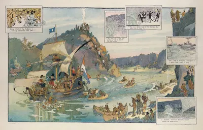 С Хадсоном вверх по Хадсону by Уилл Кроуфорд, 1909 — digital art print download