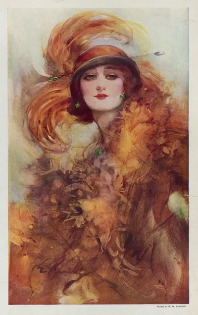 Привлечение зеленых глаз by Уильям Баррибал, 1914 — digital art print download