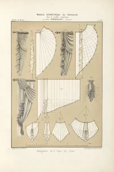 Développement de la coupe des chutes. by Jules Verdellet, 1859 — digital art print download