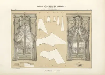 Lambrequin à plis. by Jules Verdellet, 1859 — digital art print download