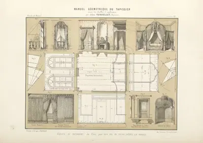 Manière de coordonner les plans pur faire tous les calculs relatifs aux tentures. by Jules Verdellet, 1859 — digital art…