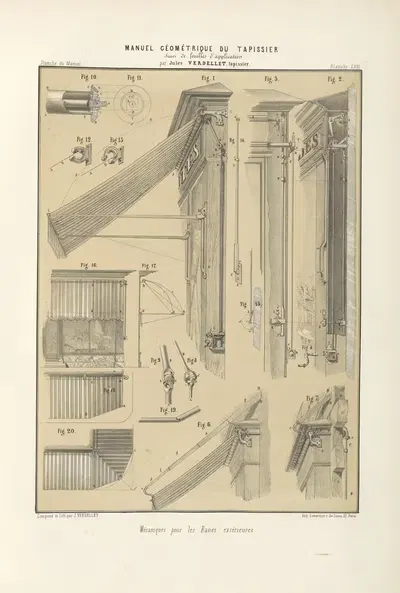 Mécaniques pour les banes extérieures. by Jules Verdellet, 1859 — digital art print download