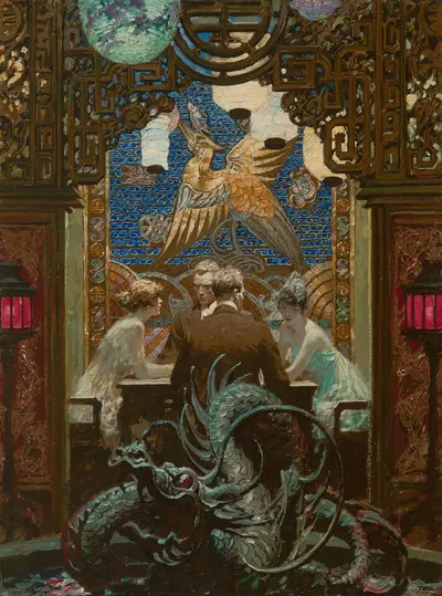 The Den of Iniquity by Dean Cornwell, 1918 — digital art print download