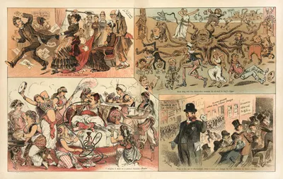 A desperate attempt to solve the mormon question by Frederick Burr Opper, 1884 — digital art print download